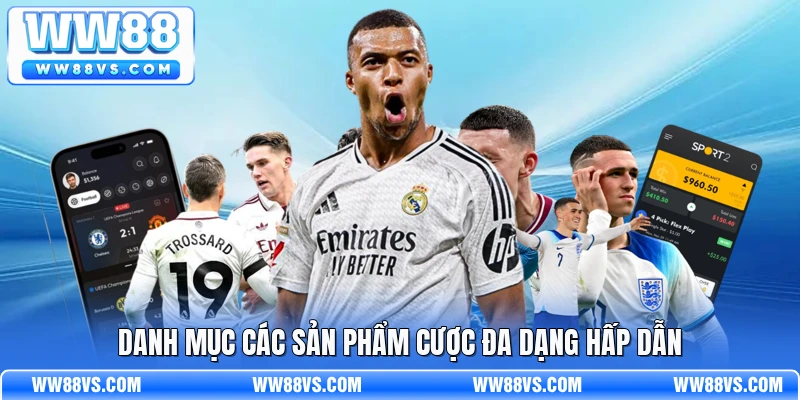 Danh mục các sản phẩm cược đa dạng hấp dẫn
