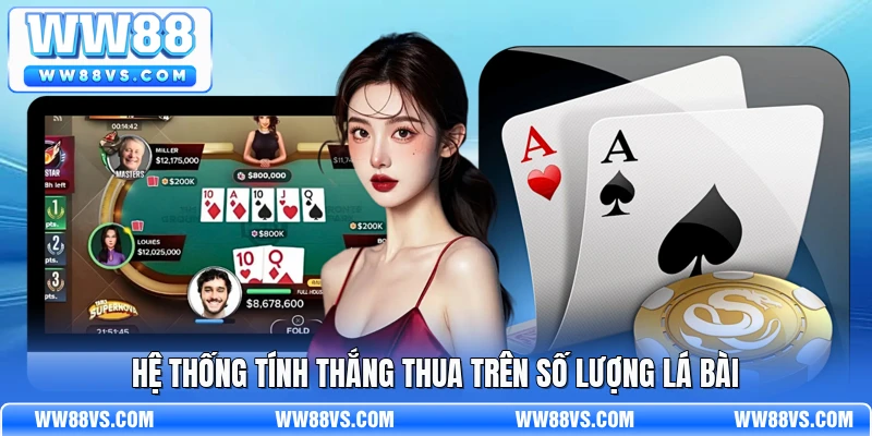 Hệ thống tính thắng thua trên số lượng lá bài