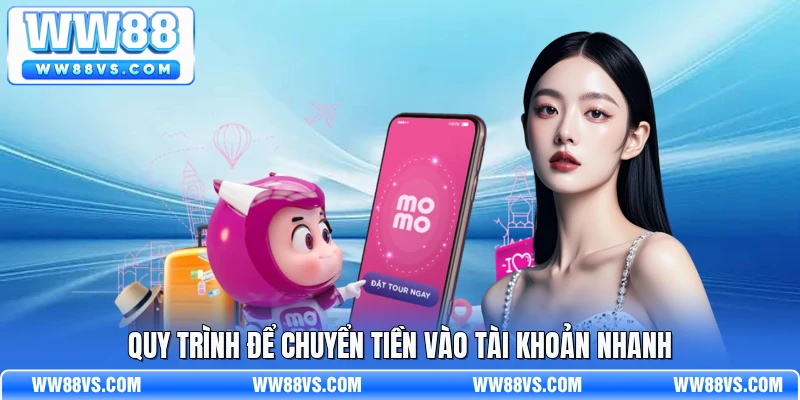 Quy trình để chuyển tiền vào tài khoản nhanh